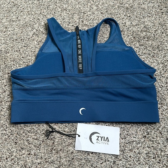 ZYIA active navy blue all star bra size medium new - Picture 3 of 4